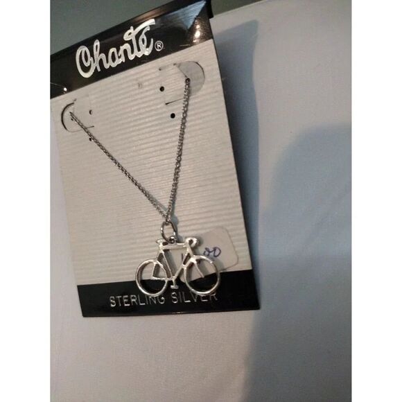 Sterling Silver Bicycle Necklace - Picture 1 of 3